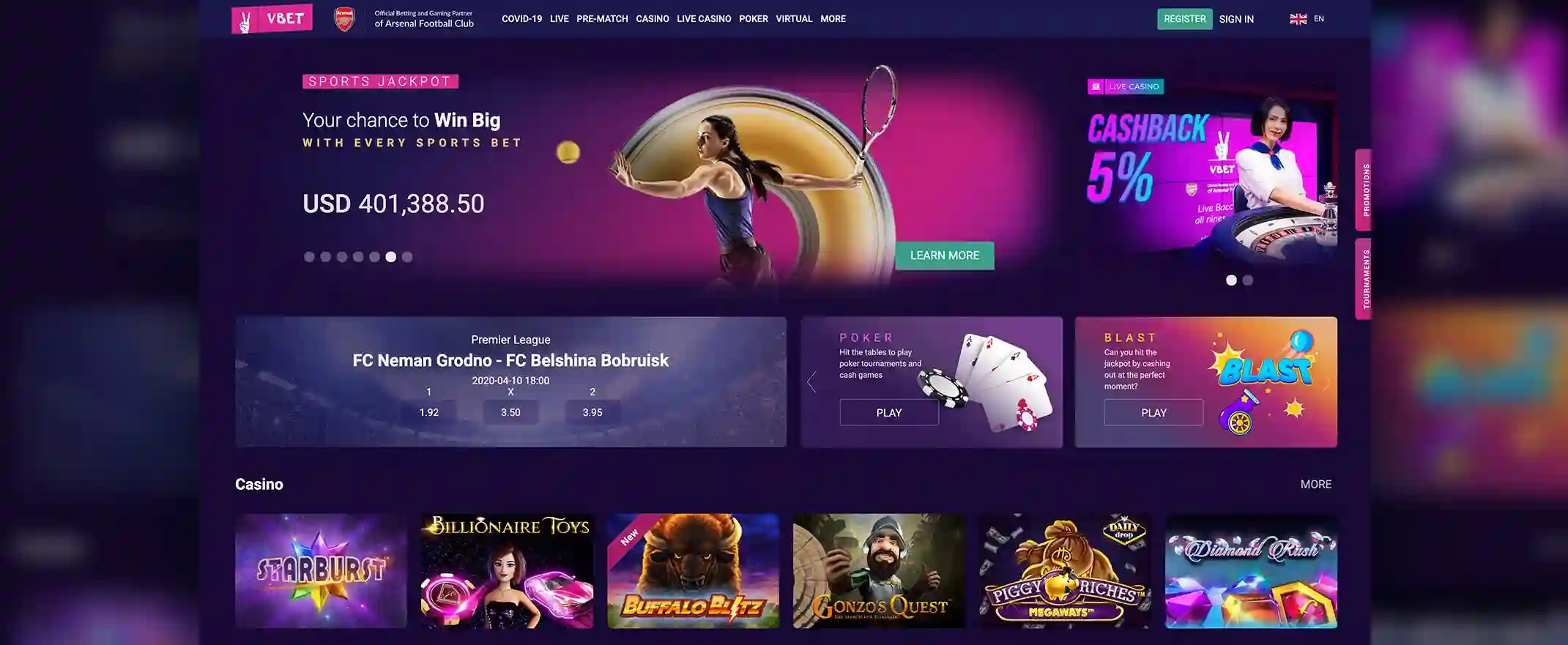 vbet casino app